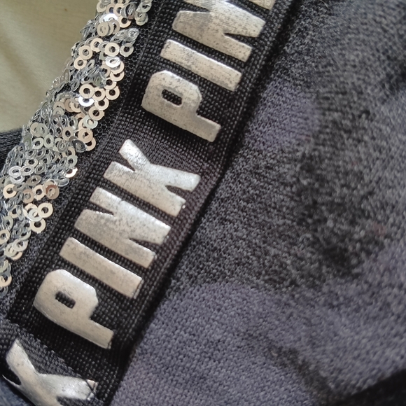 Victoria’s Secret PINK Camo Sequined Hoodie Sz Small - Picture 7 of 8